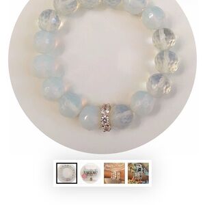 Oriana LaMarca opalite with gold pave bubble spacer